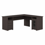 Bush Furniture Cabot Collection 72W L Shaped Computer Desk with Storage Heather Gray - CAB072HRG