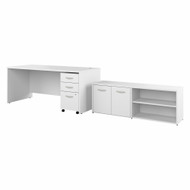 Bush Furniture Studio C 72"W Desk Package White - STC048WHSU