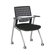 Mayline Safco Thesis Training Chair, Static Back with Tablet (2 Pack) - KTX3SBBLK