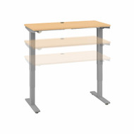 Bush Furniture 48W x 30D Electric Height Adjustable Standing Desk Natural Maple / Silver - M4S4830ACSK