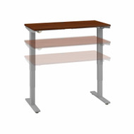 Bush Furniture 48W x 30D Electric Height Adjustable Standing Desk Hansen Cherry / Silver - M4S4830HCSK