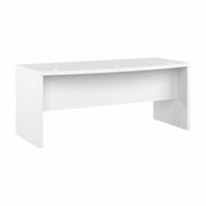 Bush Business Furniture Echo by Kathy Ireland 72W Bow Front Desk Pure White - KI60109-03