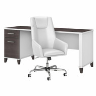 Bush Furniture 72W Office Desk and Chair Set - SET031SGWH