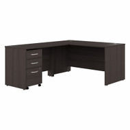 Bush Business Furniture Studio C 66W x 30D L-Shaped Desk with 3 Drawer Mobile File Cabinet In Storm Gray - STC068SGSU
