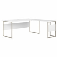 Bush Business Furniture Hybrid 72W x 36D L Shaped Table Desk In White - HYB025WH