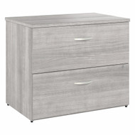 Bush Business Furniture Hybrid 2 Drawer Lateral File Cabinet In Platinum Gray - Assembled - HYF136PGSU-Z