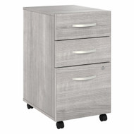 Bush Business Furniture Hybrid 3 Drawer Mobile File Cabinet In Platinum Gray - Assembled - HYF216PGSU-Z