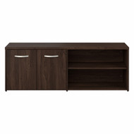 Bush Business Furniture Hybrid Low Storage Cabinet with Doors and Shelves In Black Walnut - HYS160BW-Z