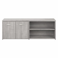 Bush Business Furniture Hybrid Low Storage Cabinet with Doors and Shelves In Platinum Gray - HYS160PG-Z