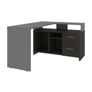 Bestar Equinox 57W x 56W L-Shaped Desk In Slate & Deep Grey - 115860-005932