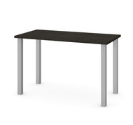 Bestar Universel 48W Table Desk with Square Metal Legs in Deep Grey - 65855-32