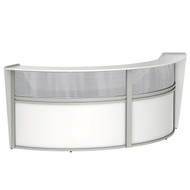 Linea Italia Double Reception Station with Polycarbonate White - ZUS316