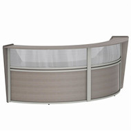 Linea Italia Double Reception Station with Polycarbonate Ash - ZUD316