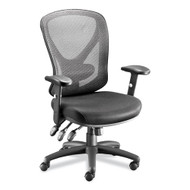 Alera Aeson Series Multifunction Task Chair, Supports Up to 275 lb, 15" to 18.82" Seat Height, Black Seat/Back, Black Base - AS42M14