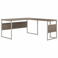 Bush Business Furniture Hybrid 60W x 30D L Shaped Table Desk In White - HYB027WH