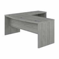 Bush Business Furniture Echo by Kathy Ireland 72W Bow Front L Shaped Desk Modern Gray - ECH053MG