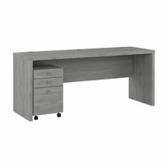Bush Business Furniture 72W Computer Desk with 3 Drawer Mobile File Cabinet Modern Gray - ECH047MG