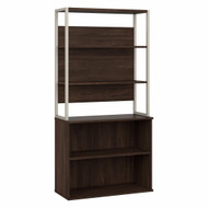 Bush Business Furniture Hybrid Tall Etagere Bookcase Black Walnut - HYB023BW