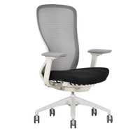 Eurotech by Raynor Exchange Chair - EX2-WHT-MBSAT-FSBLK