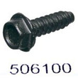 1CAH, 4.8x16 #10x5/8, 80506100 TP60 Steel Screw Hex Flange Head Ecoat Black [100PK]