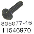 805077-16 GM 11546970 4.0x16 Screw TP30 T20 Drive PF9 Flange Steel Zinc Black