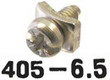 TSA M3-0.5x6.5, 571625, 405-6.5,  Type 3, Termilock Screw Steel Nickel Plated (a=7.15,b=5.15,c=2.05) [100 PK&91;