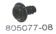 507708, 4.0x8 TP30 Screw T20 Drive P9 Flange, Steel Zinc Black 805077-08 [100PK]