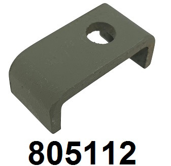 805112 U-Bracket Spring Rod Retainer Steel 1.5x0.75x0.40 INCH HOLE 5/16 M8 GREY HOLDS 2 SPRING RODS 5/16" OR M8 SECURELY