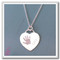 The front of the Single Sterling Silver Tiffany-style handprint necklace