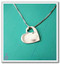 A single Sterling Silver Heart-in-Heart necklace