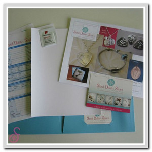 The contents of our child-safe and parent-friendly hand and foot print kit. All you need to take a print of your child's hand or foot in preparation for your unique hand or footprint jewellery.