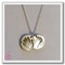 Double Sterling Silver circle-shaped hand/foot print necklace