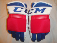 CCM HG97 Pro Stock Custom Hockey Gloves 15" New York Rangers Used NYR