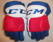 CCM HGQL Pro Stock Custom Hockey Gloves 14" New York Rangers Used (10)