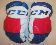 CCM HGQL Pro Stock Custom Hockey Gloves Rangers Used 15" MURPHY