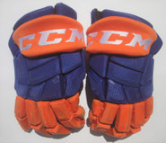 CCM HGQLXP Pro Stock Hockey Gloves 13" Islanders NHL AHL Used #42
