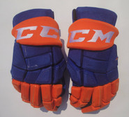 CCM HGQLXP Pro Stock Hockey Gloves 15" Islanders AHL NHL #18 Used-