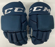 CCM HGQLXP Pro Stock Custom Hockey Gloves 14" AHL Navy Matheson New