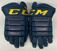 CCM HG97 Pro Stock Custom Hockey Gloves 15" Angello Blues Used