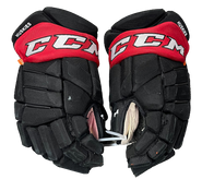 CCM Jetspeed Pro Stock Custom Hockey Gloves 15" NCAA Northeastern Huskies USED (3)