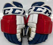 CCM HG97 Pro Stock Custom Hockey Gloves 14" New York Rangers Welinski Used