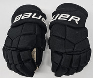 Bauer Ultrasonic Pro Stock Custom Hockey Gloves 14" Black NHL Bruins Used