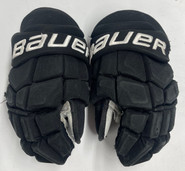 Bauer Ultrasonic Pro Stock Custom Hockey Gloves 13" Black NHL Bruins ZACHA Used