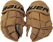 Bauer Ultrasonic Pro Stock Custom Hockey Gloves 13" Tan NHL Bruins Winter Classic ZACHA NEW