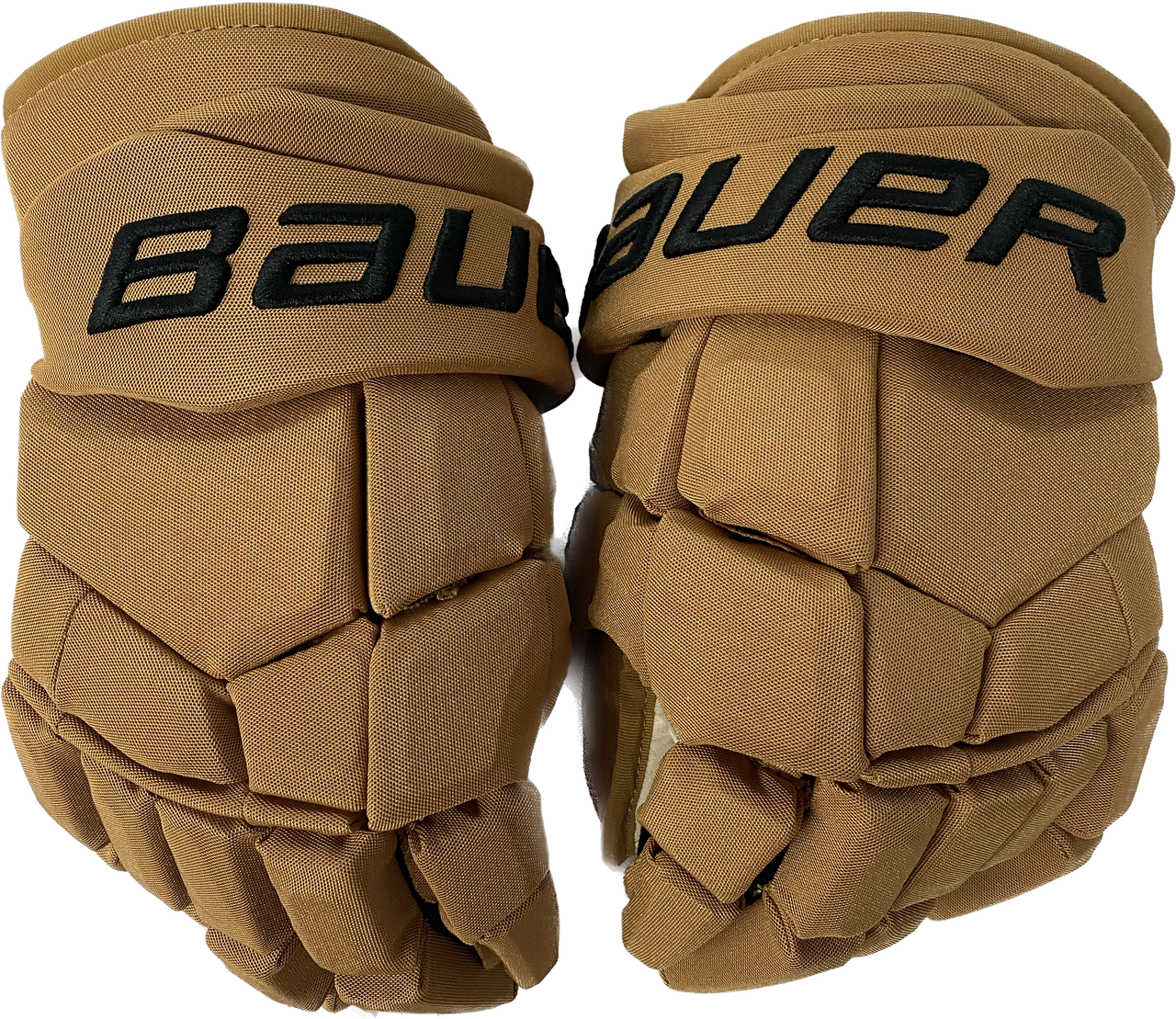 Bauer Ultrasonic Pro Stock Custom Hockey Gloves 14" Tan NHL Bruins Winter  Classic Frederic NEW - DK's Hockey Shop