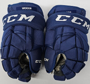 CCM HG12 Pro Stock Custom Hockey Gloves 14" Comets AHL Woods Used