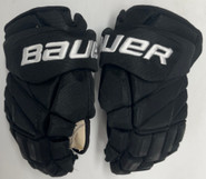 BAUER VAPOR 1X PRO LITE CUSTOM PRO STOCK HOCKEY GLOVES BLACK 14"  BRUINS NHL USED