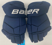 Bauer Ultrasonic Pro Stock Custom Hockey Gloves 14" Navy Blue NHL New