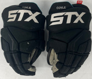 STX Surgeon Pro Stock Custom Hockey Gloves 14" Bruins Coyle Used (2)