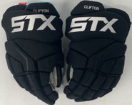 STX Surgeon Pro Stock Custom Hockey Gloves 14" Bruins Clifton Used (3)